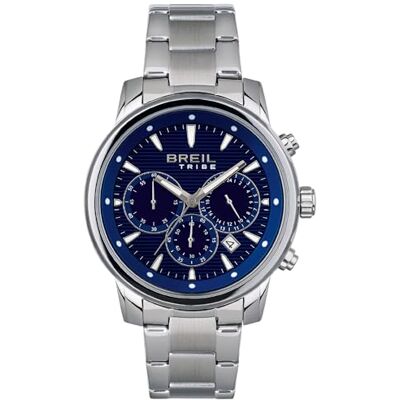Breil , Collezione Caliber, Orologio Uomo con Bracciale e Cassa in Acciaio Lucido Resistente all'Acqua, Movimento al Quarzo PE902, Cassa 43 mm, Chiusura con Pulsanti Breil , Collezione Caliber, Orologio Uomo con Bracciale e Cassa in Acciaio Lucido Resistente all'Acqua, Movimento al Quarzo PE902, Cassa 43 mm, Chiusura con Pulsanti