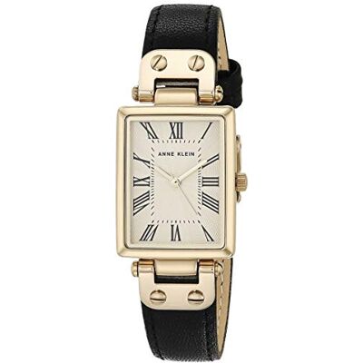 Anne Klein Orologio da polso da donna, con cinturino in pelle, AK/3753, Nero Anne Klein Orologio da polso da donna, con cinturino in pelle, AK/3753, Nero