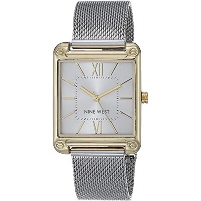 Nine West Orologio da donna con cinturino in maglia mesh, Argento Nine West Orologio da donna con cinturino in maglia mesh, Argento