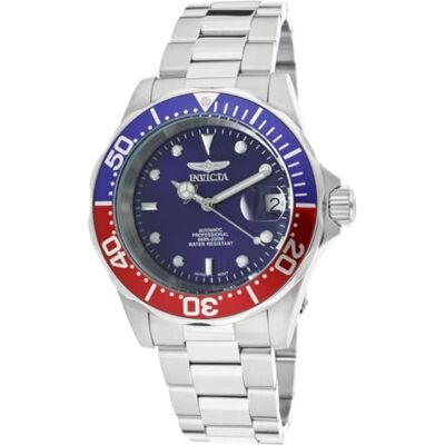 Invicta Pro Diver Orologio da Uomo in acciaio inossidabile con movimento Automatico 40mm, Rosso/Argento Invicta Pro Diver Orologio da Uomo in acciaio inossidabile con movimento Automatico 40mm, Rosso/Argento