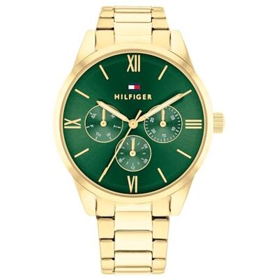 Tommy Hilfiger Orologio Analogico Multifunzione al Quarzo da Donna con Cinturino in Acciaio Inossidabile di Colore Dorato Tommy Hilfiger Orologio Analogico Multifunzione al Quarzo da Donna con Cinturino in Acciaio Inossidabile di Colore Dorato
