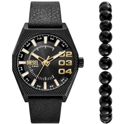 Diesel Orologio Analogico al Quarzo Uomo con Cinturino in Pelle Diesel Orologio Analogico al Quarzo Uomo con Cinturino in Pelle