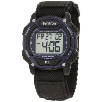 Armitron Orologio sportivo unisex, digitale, con cronografo, cinturino in nylon, 45/7004, Nero Armitron Orologio sportivo unisex, digitale, con cronografo, cinturino in nylon, 45/7004, Nero