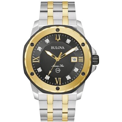 Bulova Orologio analogico al quarzo da uomo con cinturino in acciaio inox , Multicolore, Classico Bulova Orologio analogico al quarzo da uomo con cinturino in acciaio inox , Multicolore, Classico