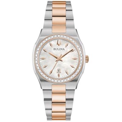 Bulova Orologio Analogico al Quarzo da Donna con Cinturino in Acciaio Inossidabile Bulova Orologio Analogico al Quarzo da Donna con Cinturino in Acciaio Inossidabile