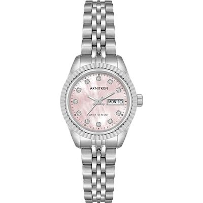 Armitron Orologio da Donna con cinturino in metallo con quadrante accentato in cristallo, giorno/data, 75/2475 Armitron Orologio da Donna con cinturino in metallo con quadrante accentato in cristallo, giorno/data, 75/2475