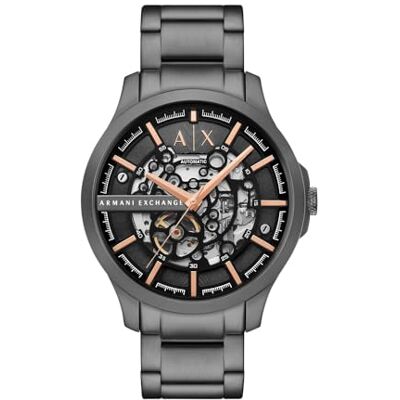 Armani Orologio Analogico Automatico Uomo con Cinturino in Acciaio Inossidabile , Carbone Armani Orologio Analogico Automatico Uomo con Cinturino in Acciaio Inossidabile , Carbone