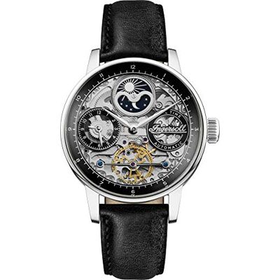 Ingersoll The Jazz Mens Automatic Watch with a Black Dial and a Black Genuine Leather band Ingersoll The Jazz Mens Automatic Watch with a Black Dial and a Black Genuine Leather band