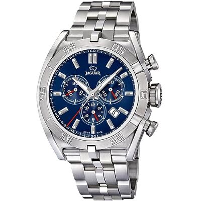 Jaguar Orologio modello J852 / 3 della collezione EXECUTIVE, cassa da 45,8 mm blu con cinturino in acciaio per uomo Unisex adulto Jaguar Orologio modello J852 / 3 della collezione EXECUTIVE, cassa da 45,8 mm blu con cinturino in acciaio per uomo Unisex adulto
