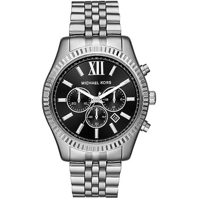 Michael Kors Orologio Lexington per uomo, movimento cronografo al quarzo da 44 mm con cinturino in acciaio inossidabile Michael Kors Orologio Lexington per uomo, movimento cronografo al quarzo da 44 mm con cinturino in acciaio inossidabile