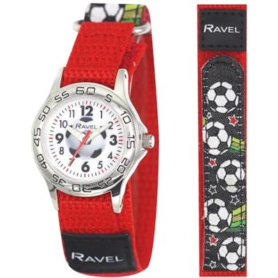 Ravel Orologio analogico al quarzo per bambini con cinturino Easy Fasten Action Ravel Orologio analogico al quarzo per bambini con cinturino Easy Fasten Action