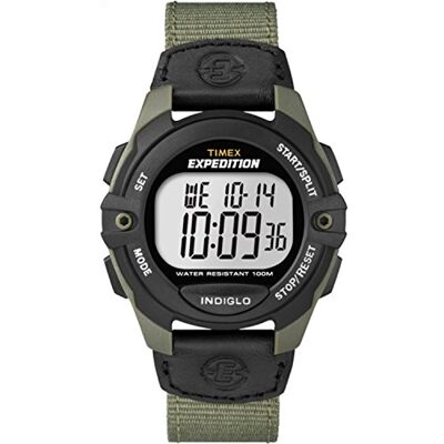 Timex Orologio da uomo Expedition da 41 mm, cinturino in resina nera in due pezzi, quadrante digitale, cassa verde TW4B28500 Timex Orologio da uomo Expedition da 41 mm, cinturino in resina nera in due pezzi, quadrante digitale, cassa verde TW4B28500