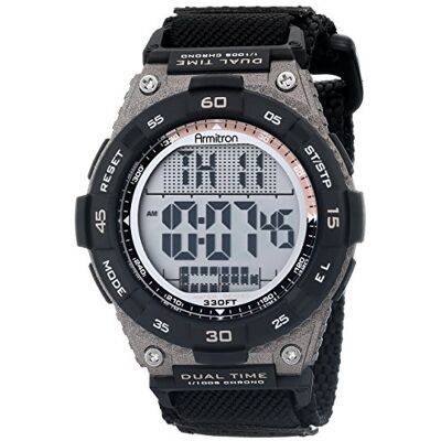 Armitron Sport Orologio cronografo digitale da uomo con cinturino in nylon, Armitron Sport Orologio cronografo digitale da uomo con cinturino in nylon,