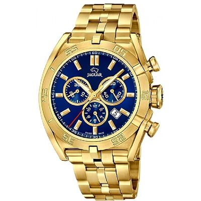 Jaguar Montre modèle J853 / 3 de la Collection Executive, boîtier Bleu 45,8 mm avec Bracelet en Acier plaqué pour Homme Adulte Unisexe J853/3 Jaguar Montre modèle J853 / 3 de la Collection Executive, boîtier Bleu 45,8 mm avec Bracelet en Acier plaqué pour Homme Adulte Unisexe J853/3