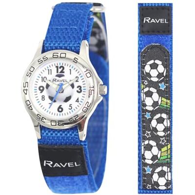 Ravel Orologio analogico al quarzo per bambini con cinturino Easy Fasten Action Ravel Orologio analogico al quarzo per bambini con cinturino Easy Fasten Action
