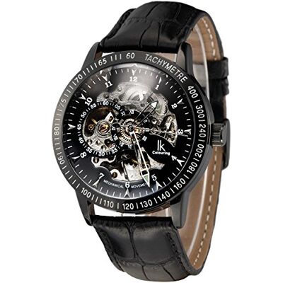 Alienwork IK Orologio Automatico Uomo Donna Scheletro Fondo in Vetro Alienwork IK Orologio Automatico Uomo Donna Scheletro Fondo in Vetro