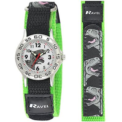 Ravel Orologio analogico al quarzo per bambini con cinturino Easy Fasten Action Ravel Orologio analogico al quarzo per bambini con cinturino Easy Fasten Action