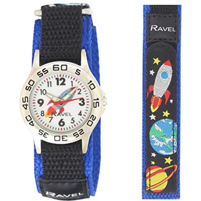 Ravel Orologio analogico al quarzo per bambini con cinturino Easy Fasten Action Ravel Orologio analogico al quarzo per bambini con cinturino Easy Fasten Action