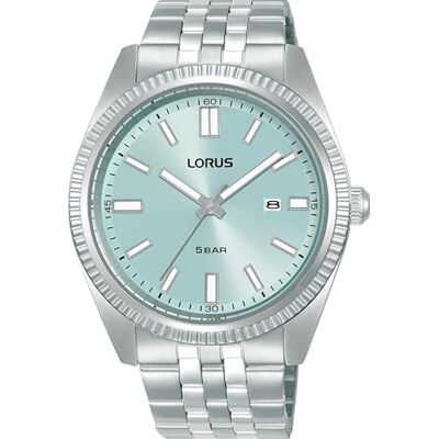 Lorus Orologio analogico al quarzo da uomo con bracciale in acciaio inossidabile, Argento/Blu Lorus Orologio analogico al quarzo da uomo con bracciale in acciaio inossidabile, Argento/Blu