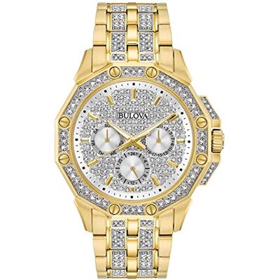 Bulova Orologio Multi-quadrante al Quarzo Uomo con Cinturino in Acciaio Inossidabile Bulova Orologio Multi-quadrante al Quarzo Uomo con Cinturino in Acciaio Inossidabile