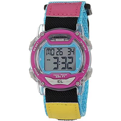 Armitron Orologio sportivo unisex, digitale, con cronografo, cinturino in nylon, 45/7005, Cancella/Multiplo Armitron Orologio sportivo unisex, digitale, con cronografo, cinturino in nylon, 45/7005, Cancella/Multiplo