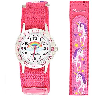 Ravel Orologio analogico al quarzo per bambini con cinturino Easy Fasten Action Ravel Orologio analogico al quarzo per bambini con cinturino Easy Fasten Action