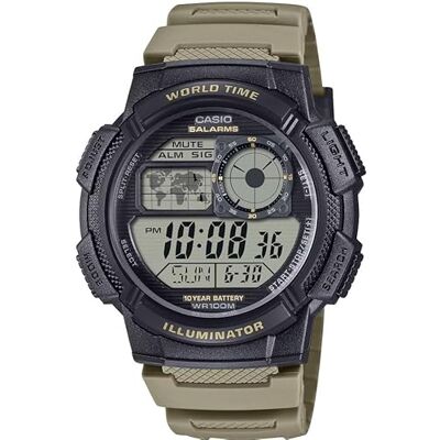 Casio Serie AE-1000W Orologio digitale da uomo Nero/Grigio 100M WR Ora mondiale Display Multi Time Timer conto alla rovescia Cronometro Retroilluminazione a LED Calendario automatico Casio Serie AE-1000W Orologio digitale da uomo Nero/Grigio 100M WR Ora mondiale Display Multi Time Timer conto alla rovescia Cronometro Retroilluminazione a LED Calendario automatico