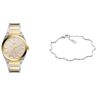 Fossil Orologio Everett a tre lancette in acciaio inossidabile, FS5823 + Skagen Bracciale Essential Waves in acciaio inox, SKJ1793040, Length: 190mm, Width: 3.6mm, Acciaio inossidabile