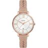 Fossil Orologio Jacqueline da donna, movimento al quarzo, cassa in acciaio inossidabile oro rosa 36 mm con cinturino in pelle Pro-Planet,