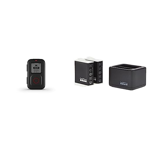 GoPro The Remote Accessorio ufficiale  & Dual Battery Charger + 2 batterie Enduro (HERO11 Black/HERO10 Black/HERO9 Black) Accessorio ufficiale