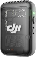 DJI Trasmettitore per Mic 2 (Shadow Black), microfono wireless con eliminazione intelligente del rumore, registrazione interna di 14 ore, batteria di 6 ore, attacco magnetico, microfono bluetooth