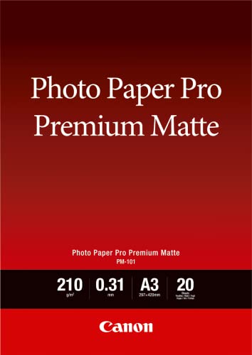 Canon PM-101 Carta Fotografica Opaca Antiriflesso Formato A3 (20 fogli)