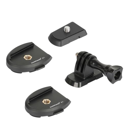 koolehaoda Adattatore piastra a sgancio rapido, accessori per action camera, confezione da 3, compatibile con supporti GoPro e fotocamera compatta