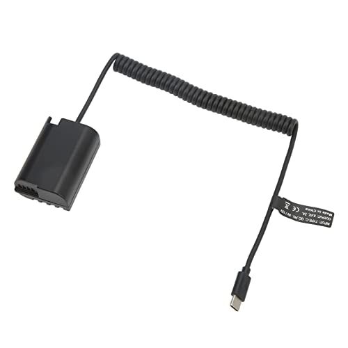 Yunseity Batteria Fittizia, Accoppiatore CC da Tipo C a DMW BLK22 Adattatore di Alimentazione per Batteria Fittizia, per Fotocamera Digitale Lumix S5 DCS5 DCS5K GH5M2 GH6