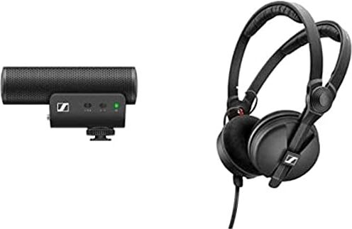 Sennheiser MKE 400, microfono direzionale a fucile da montare sulla videocamera con connettori TRS e TRRS da 3,5 mm per DSLR, mirrorless e mobile HD 25 Edizione Speciale, Cuffie on-ear