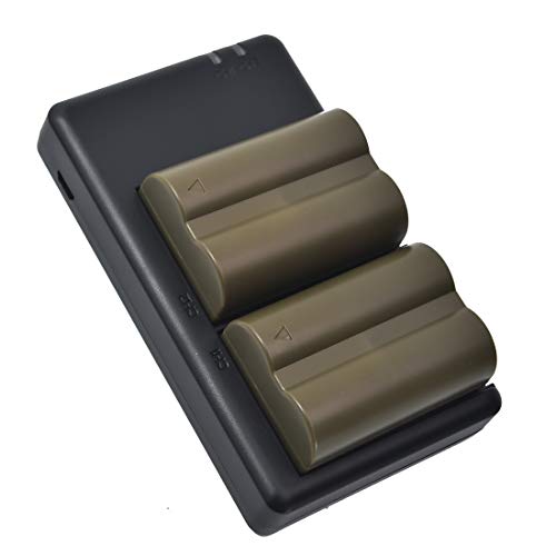 DSTE Set di 2 batterie di ricambio BP-511 + doppio caricatore USB compatibile con Canon PowerShot G1 PowerShot G2 PowerShot G3 PowerShot G5
