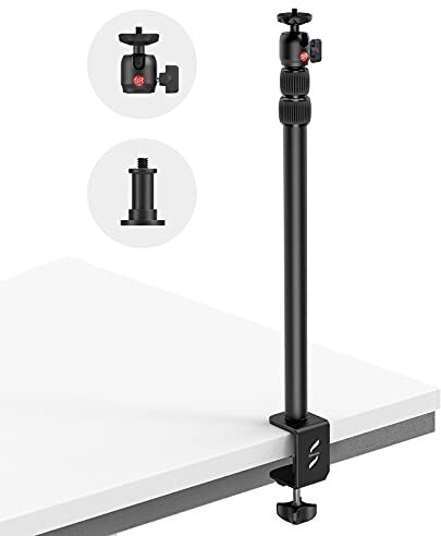 SMALLRIG Selection Supporto da Tavolo Supporto per Illuminazione Regolabile da 13" a 35,4" (33 cm-90 cm) per Fotocamera da Scrivania con Testa a Sfera da 1/4" 3488