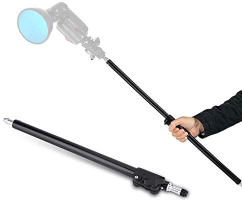 VBESTLIFE Supporto di Estensione per Fotocamera, Asta Prolunga Regolabile per Fotografia Studio 45-74cm Vite da 3/8 "1/4" a Doppio Uso Bastone per Asta Porta Microfono Leggera