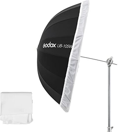 GODOX UB-105W Ombrello parabolico, Nero/Bianco