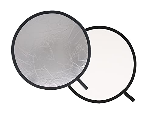 Manfrotto Pannello riflettente circolare da 120 cm, colore: Argento/Bianco