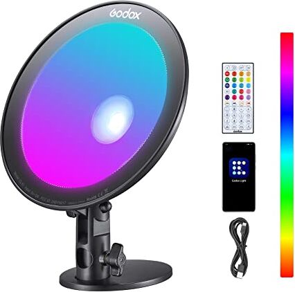 GODOX CL10 Luce ambientale RGB da 10W, 39 effetti speciali, 36.000 colori selezionabili per Live Streaming, Webcasting, Makeup, Video, Live Studio