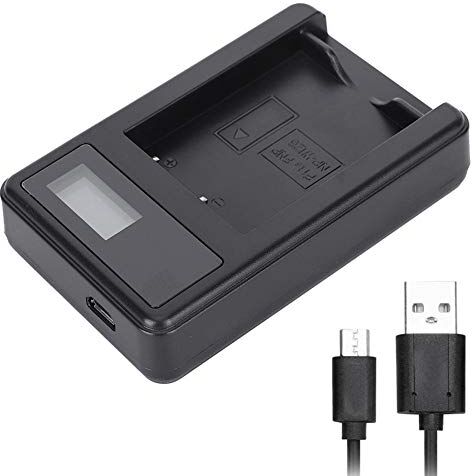 VBESTLIFE NP-W126 Caricabatteria USB per fotocamera a slot singolo con display LCD per Fuji HS30EXR HS33EXR HS35EXR HS50EXR X-PRO1 X-PRO2 X-A1 X-A2 X-A3 X-E1 X-E2 X-E2S X-M1 X-T1 X- T2 X-T10