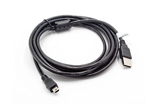 vhbw Cavo dati USB 3m (Standard-USB tipo A a fotocamera) compatibile con Panasonic HC-V10, HC-V100, HC-V110, HC-V130, HC-V160 fotocamera, Camcorder