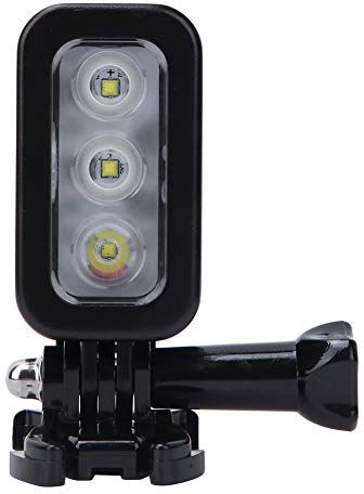 Goshyda Luce di Riempimento Impermeabile, Lampada Video a LED Impermeabile Ricaricabile USB Portatile Luce di Riempimento Grandangolare per Immersioni Subacquee, per Fotocamera Sportiva Gopro