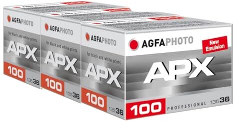 AgfaPhoto APX 100-36 Tre Pack Nero/Bianco film per foto