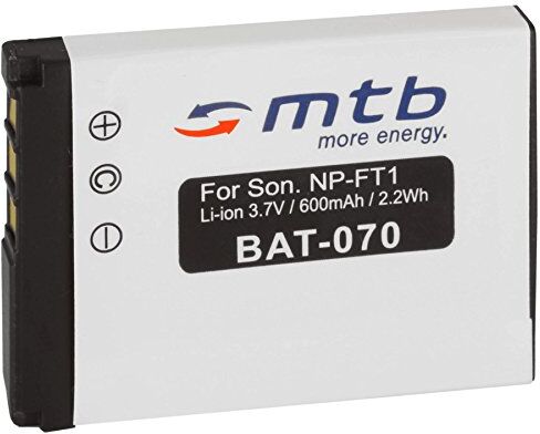 mtb more energy Batteria NP-FT1 compatibile con Sony Cyber-shot DSC-L1, M1, M2, T1, T3, T5, T9, T10, T11, T33