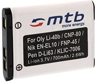 mtb more energy Batteria NP-45 per FujiFilm FinePix XP50, XP60, Z10fd, Z20fd, Z30, Z31, Z33WP