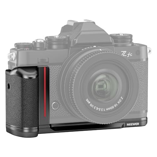NEEWER CA076 Zfc Impugnatura a Forma L per Nikon Z fc, Piastra Base per Fotocamera Ultra Sottile con Maniglia/Pulsante di Scatto in Ottone, Compatibile con Arca Swiss Testa Fluida per Treppiede, Nera