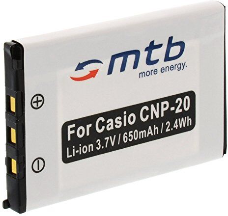 mtb more energy Batteria NP-20 per Casio Exilim EX-Z18, EX-Z60, EX-Z65, EX-Z70, EX-Z75