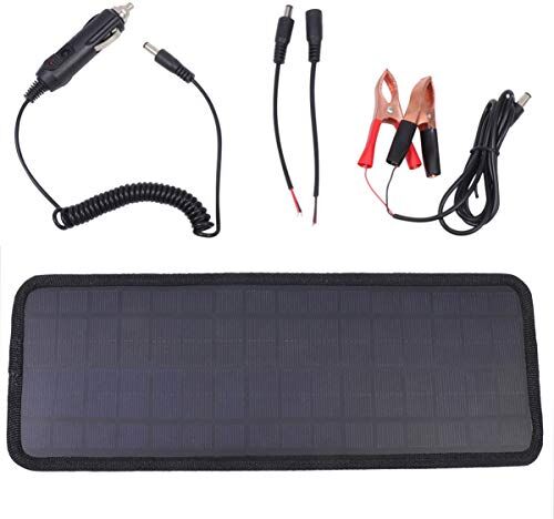 YARNOW Caricabatterie Auto Batterie Ricaricabili Pannello Solare Caricabatterie Da Pannello Solare 5w Manutentore Di Pannelli Batteria Auto Carica Caricatore Macchina Motociclo